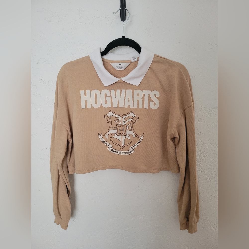 Youth Hogwarts Harry Potter Jersey Cropped Shirt Youth Size 16/18